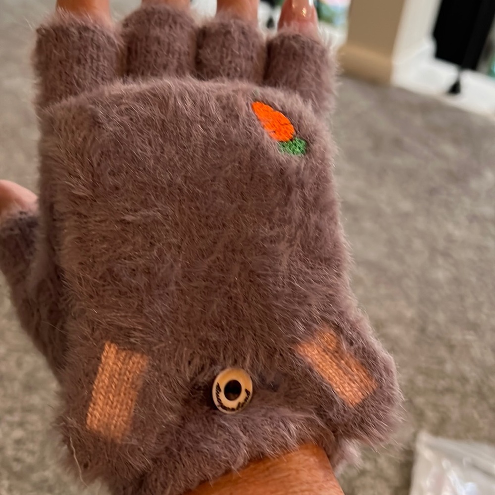 Bunny gloves,free to text,so soft